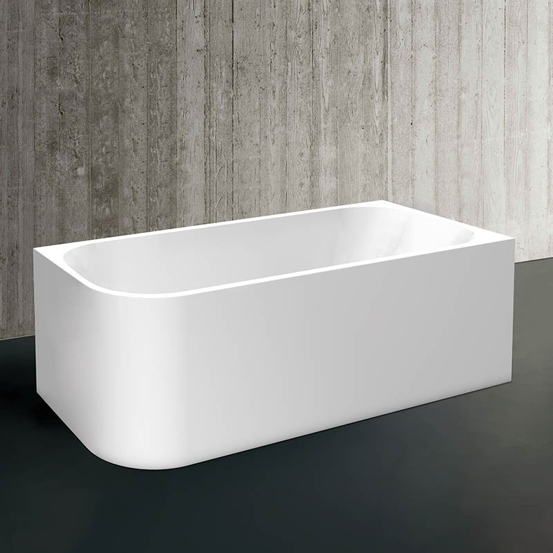 Cadă de Baie Freestanding Florida - Design Modern de Colț Dreapta, Culoare Albă