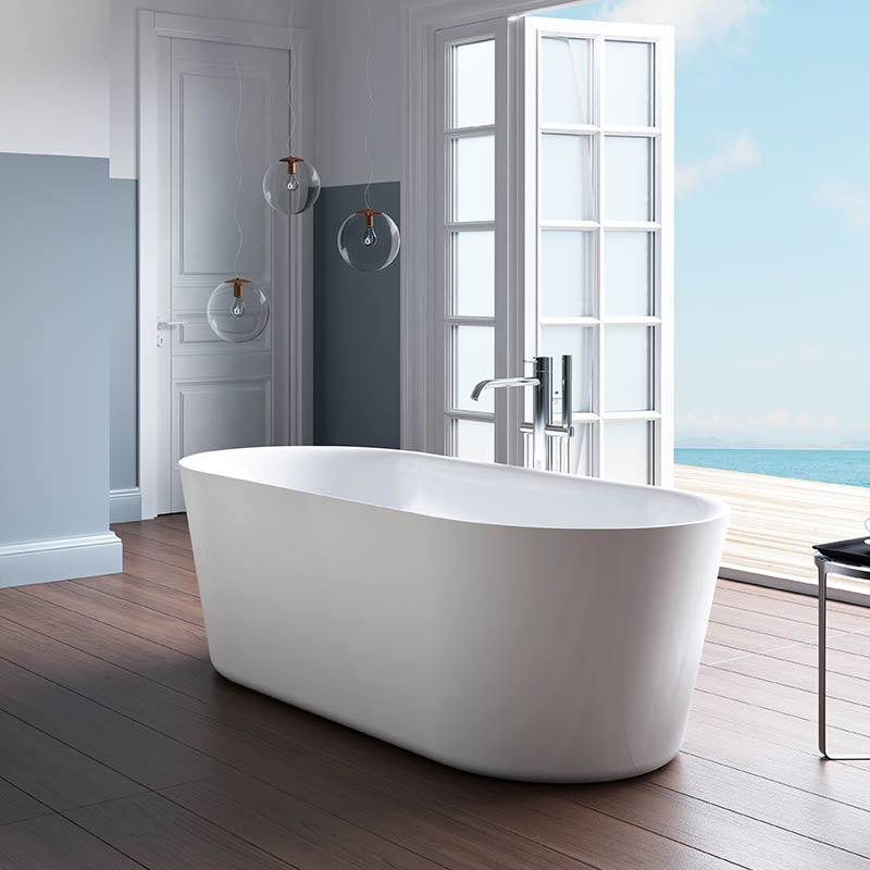 Cadă Freestanding Ava 168x75cm - Design Modern Asimetric pentru Baie de Lux