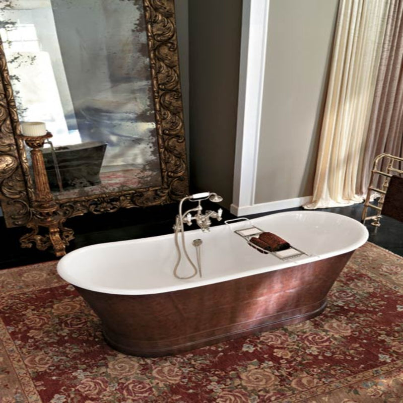 Cadă de Baie din Fontă Clasică York Aramă 170x68cm - Gentry Home Italy