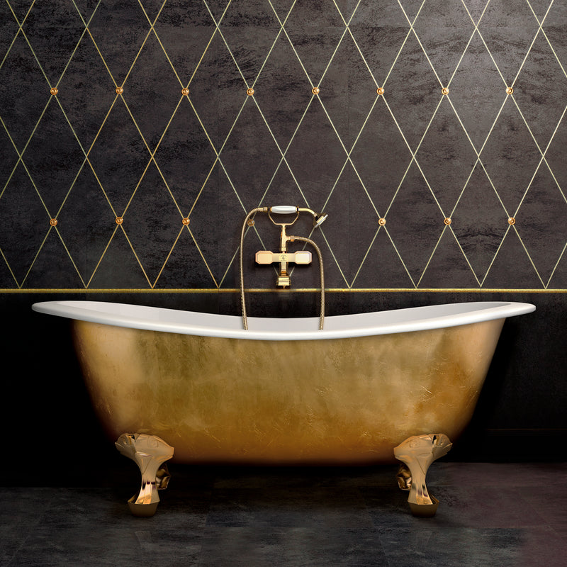 Cadă de Baie Elegance Oro - Stil Clasic Vintage cu Finisaj Auriu - Petracer's Italy