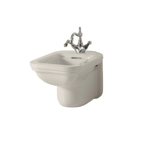 Bideu Suspendat Waldorf Kerasan - Ceramică Albă Lucioasă 50x36 cm - Made in Italy