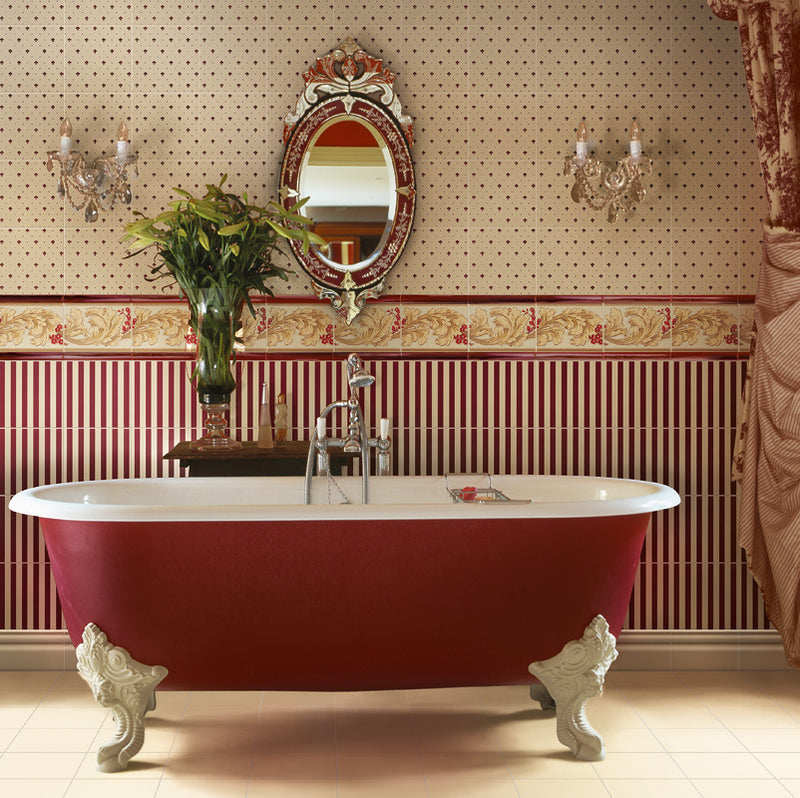 Cadă de Baie Elegance Roșie Stil Clasic - Petracer's Italy