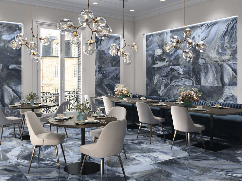 Gresie porțelanată Nexside Blue 260 × 120 cm, lucios – Baldocer