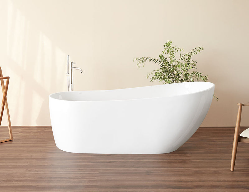 Cadă Freestanding Dalia 180x80cm - Design Modern Alb Lucios - Sanycess Spania