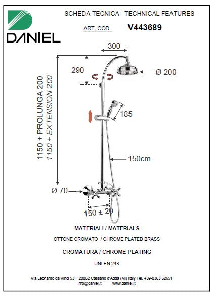 Baterie dus coloana revival made in italy v443689