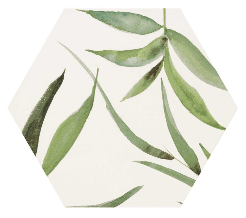Gresie porțelanată hexagonală Oasis 28 × 33 cm, mat – Realonda
