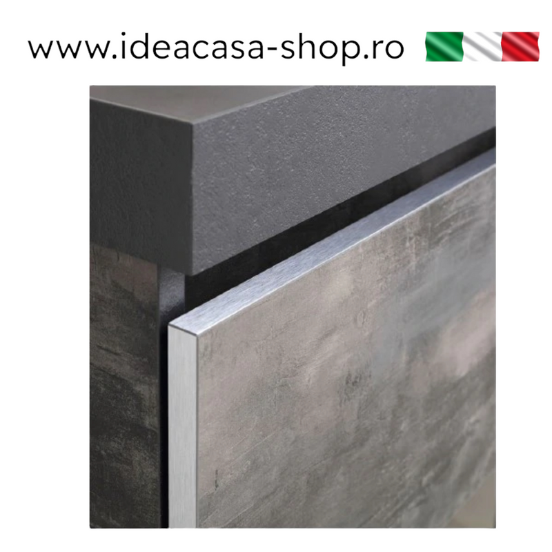 Mobilier baie modern silver Genoveva 140x50x25cm