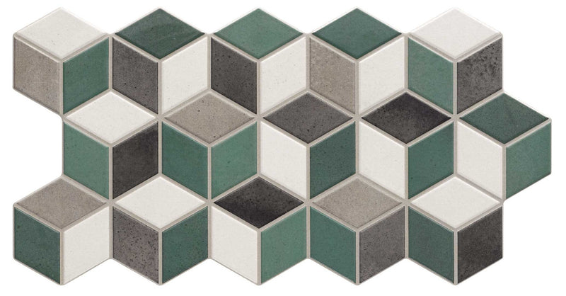 Gresie și faianță porțelanată Rhombus Emerald 26,5 × 51 cm – Realonda