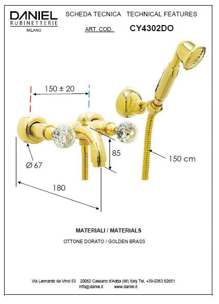Baterie cada crystal made in italy cy4302do
