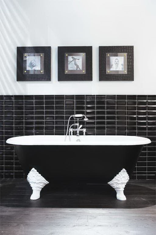 Cadă de Baie din Fontă Carlton Neagră 178x80 cm - Design Clasic Elegant