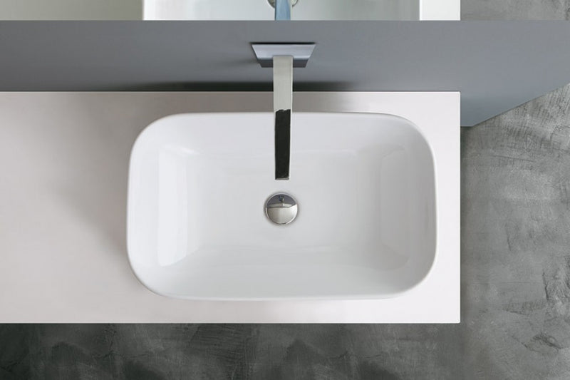 Lavoar de blat Cover 58x35 cm – Ceramică Italia Althea, finisaj glossy white