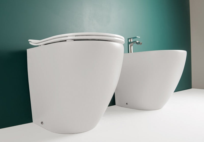 Vas WC Stativ Rimless Cover Althea Ceramica cu Capac Soft Close - Design Modern Italian