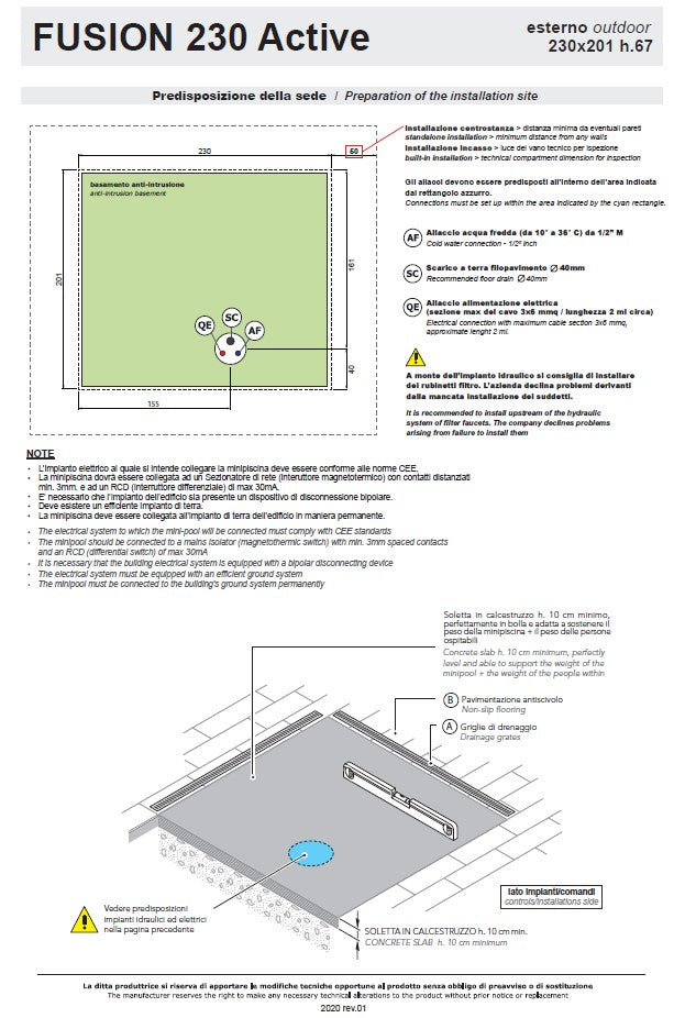 Minipiscină spa Fusion Active 230 Treesse Ghost, 230x200 cm, 2 persoane