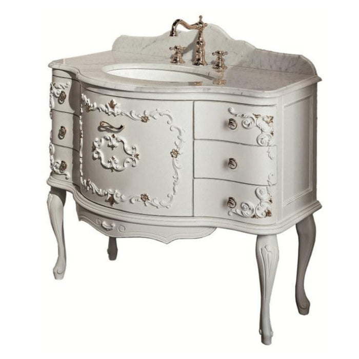 Mobilier baie Murano 2 de la Gaia Mobili, prezentare a ansamblului clasic de 106 × 60 cm