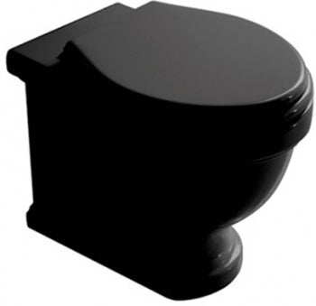 Ethos Vas wc stativ negru cu capac soft close Italia 8437NE