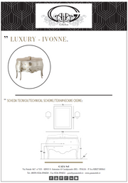 Schiță mobilier baie Ivonne 130x60 cm – Gaia Mobili