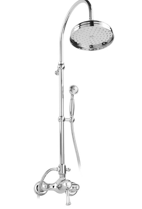 Baterie Duș Aston RB6436/C20 - Finisaj Crom Lucios cu Ventil - Made in Italy Gaia
