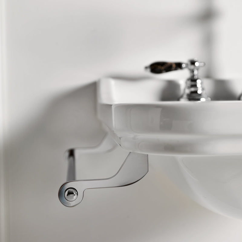 Lavoar cu Piedestal Waldorf 60x55 cm Alb Lucios - Ceramică Premium Italia