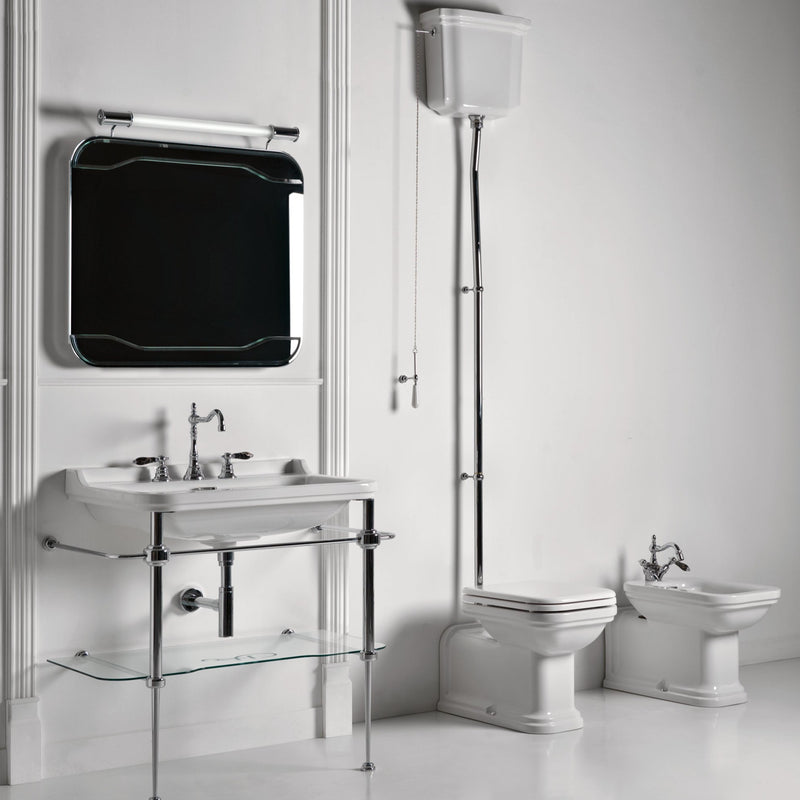 Lavoar cu Piedestal Waldorf 80 cm Alb Lucios – Kerasan Italia